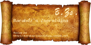 Barabás Zseraldina névjegykártya